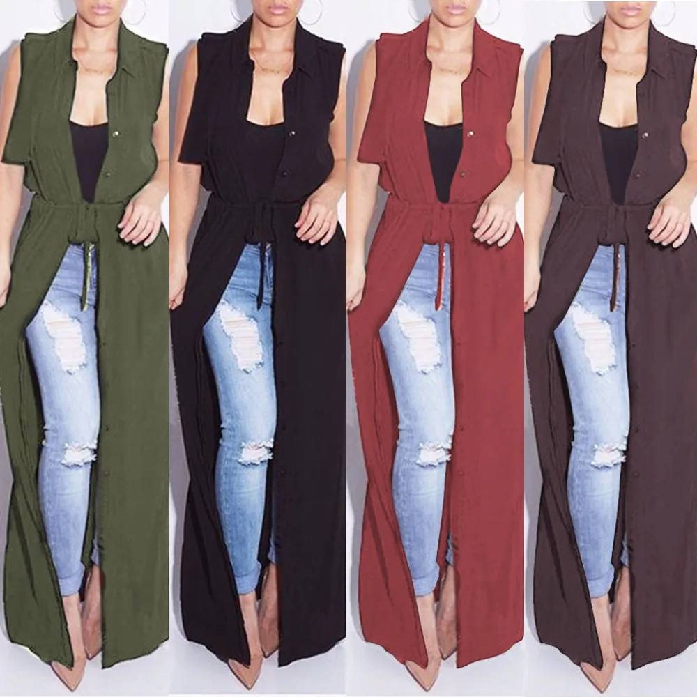 Summer Hot Chiffon Elegant Sleeveless Breath Cardigan Jacket Women Beach Outerwear | Женская одежда