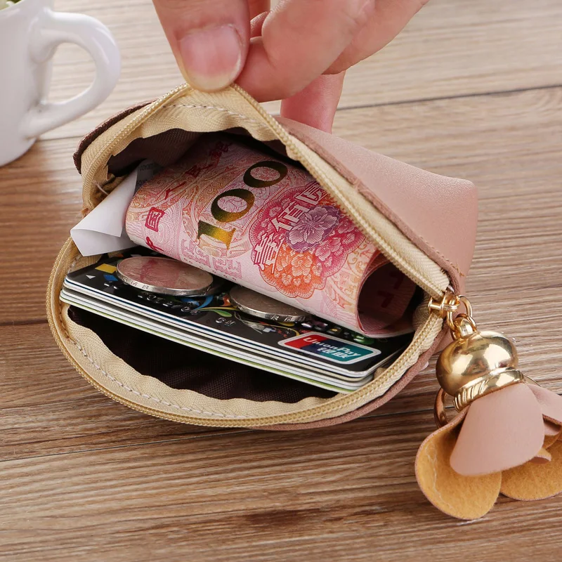 Кошелек для монет с цветочным рисунком на молнии женские кошельки сумки денег