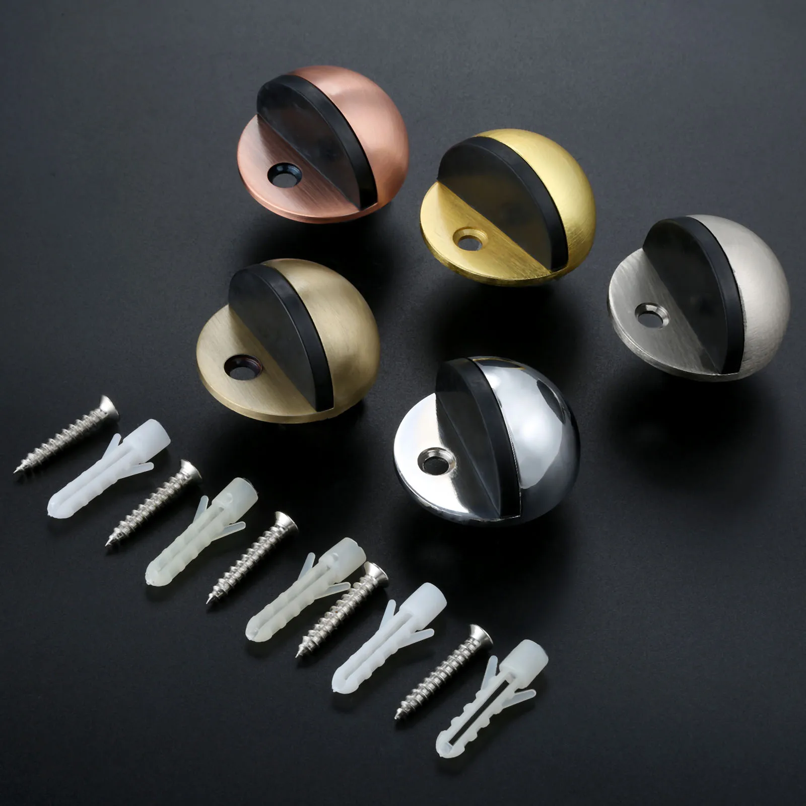 1Pc 46mm Non Punching Sticker Hidden Zinc Alloy Rubber Door Stopper Door Holders Catch Floor Mounted Nail-free Door Stops
1Pc 46mm Non Punching Sticker Hidden Zinc Alloy Rubber Door Stopper Door Holders Catch Floor Mounted Nail-free Door Stops