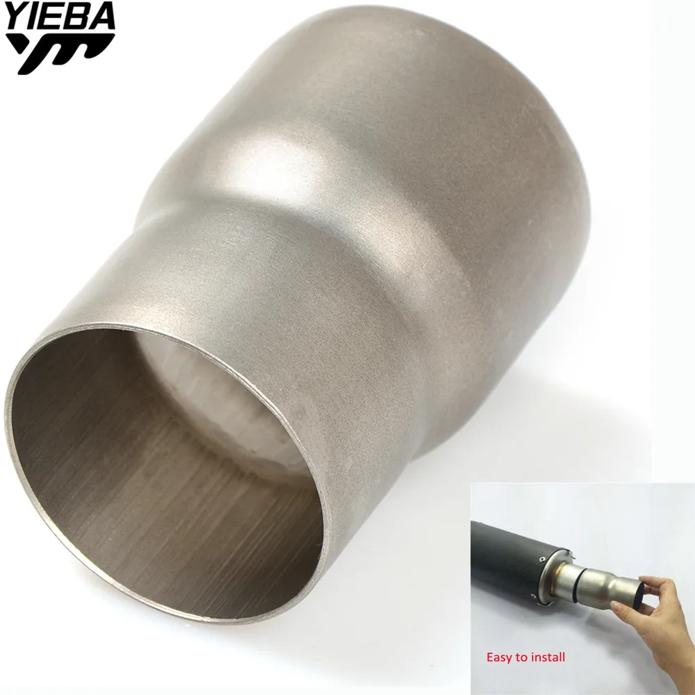 60MM to 51MM Universal Exhaust Adapter Reducer Connector Pipe Tube FOR honda yamaha Kawasaki Suzuki yzf R3 R25 TMAX 500 530 Z750
60MM to 51MM Universal Exhaust Adapter Reducer Connector Pipe Tube FOR honda yamaha Kawasaki Suzuki yzf R3 R25 TMAX 500 530 Z750