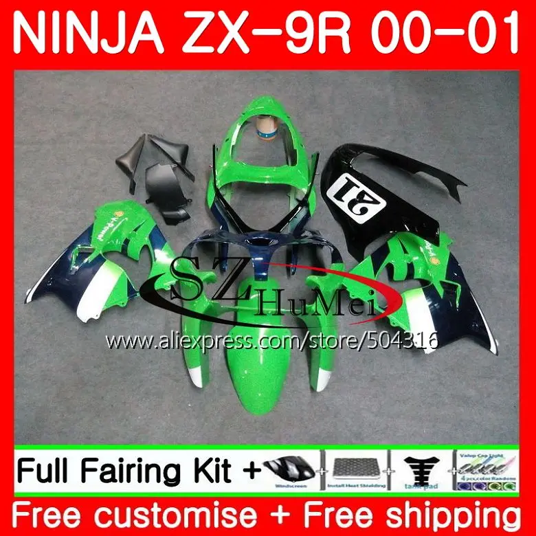 Корпус для KAWASAKI NINJA Зеленый Черный ZX9 R ZX900 ZX 9R 00-01 ZX 900 26SH3 ZX-9R 2000 2001 комплект обтекателей
Корпус для KAWASAKI NINJA Зеленый Черный ZX9 R ZX900 ZX 9R 00-01 ZX 900 26SH3 ZX-9R 2000 2001 комплект обтекателей