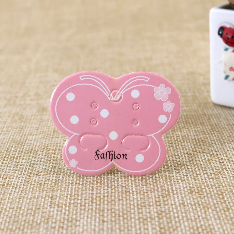 200pcs/lot 4x5cm Pink Paper Earrings Card Ear Hooks Earring Display Packaging Cards Butterfly Shape Price Label Jewelry Tags
200pcs/lot 4x5cm Pink Paper Earrings Card Ear Hooks Earring Display Packaging Cards Butterfly Shape Price Label Jewelry Tags