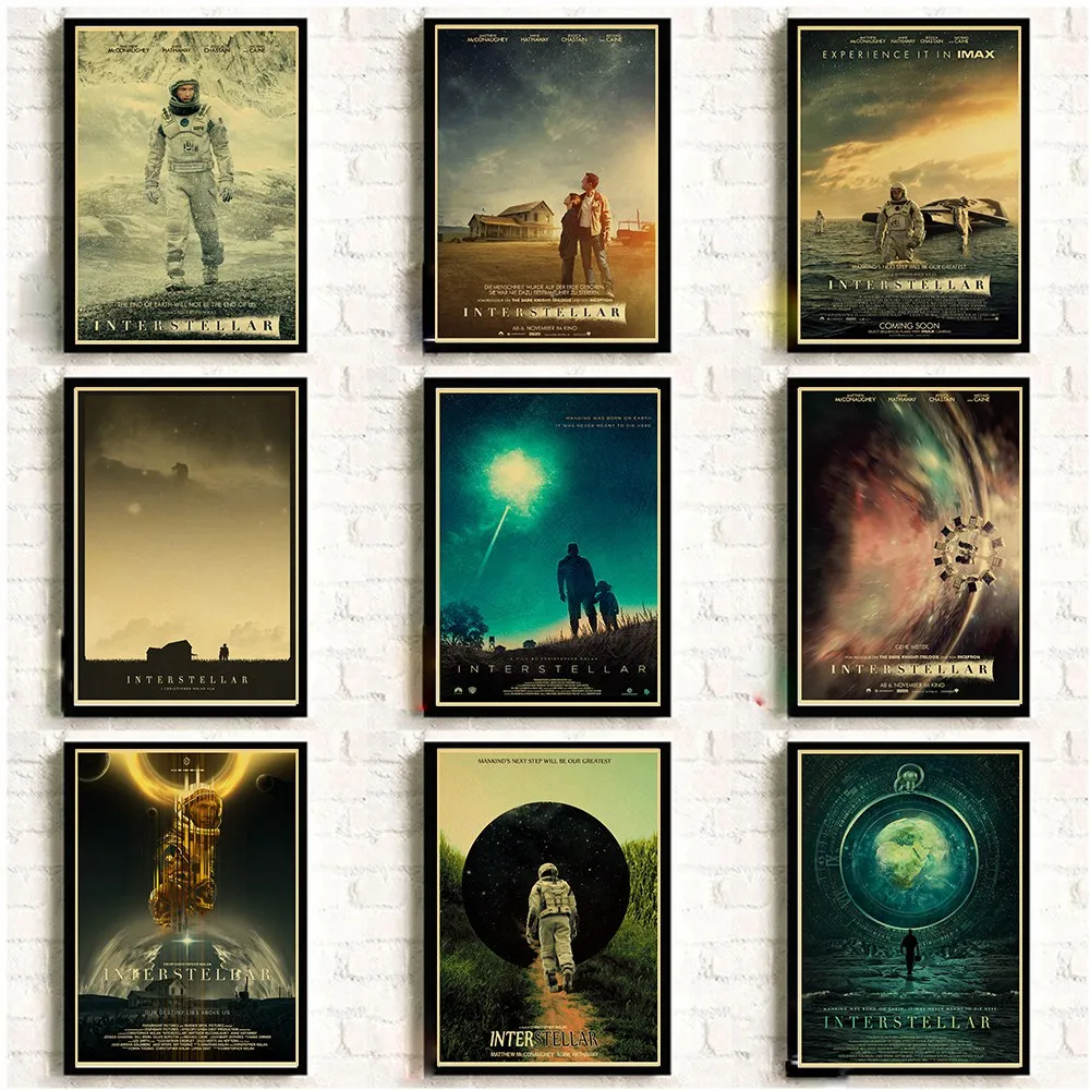 Classic Movie Interstellar Poster Nolan McConaughey Retro Posters and Prints Kraft Paper Home Room Decor Film Wall sticker
Classic Movie Interstellar Poster Nolan McConaughey Retro Posters and Prints Kraft Paper Home Room Decor Film Wall sticker