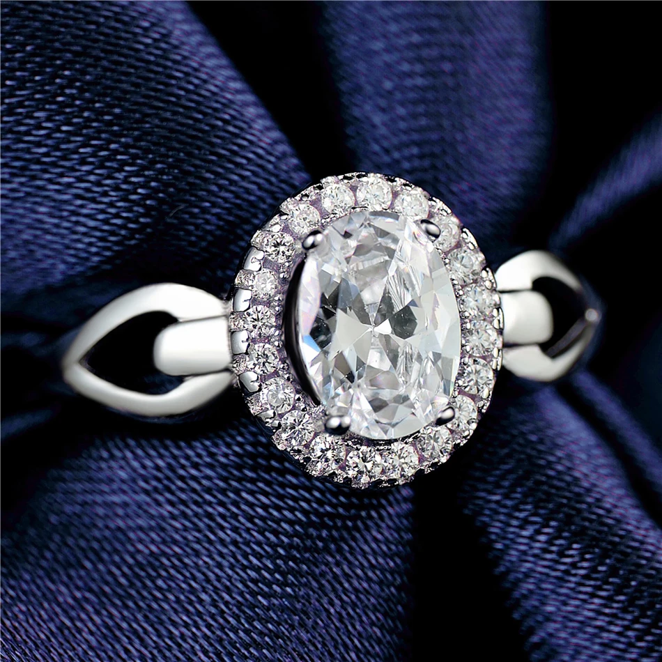 Женское кольцо из серебра 925 пробы с фианитом 1 карат|ring 1|ring designring for |