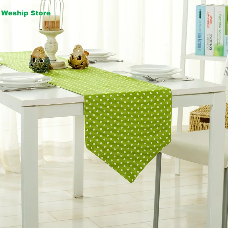 Fashion Home Double-deck cotton table runner Green wave point Style Table flag and Placemat
Fashion Home Double-deck cotton table runner Green wave point Style Table flag and Placemat