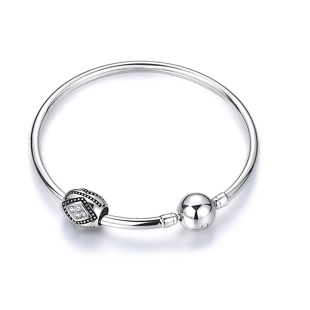 DIY Silver Charm Bangle Bracelet 925 Sterling Silver Bangle Geometric Cubic Zirconia Bead Bangles For Women Pan Bracelet Jewelry
DIY Silver Charm Bangle Bracelet 925 Sterling Silver Bangle Geometric Cubic Zirconia Bead Bangles For Women Pan Bracelet Jewelry