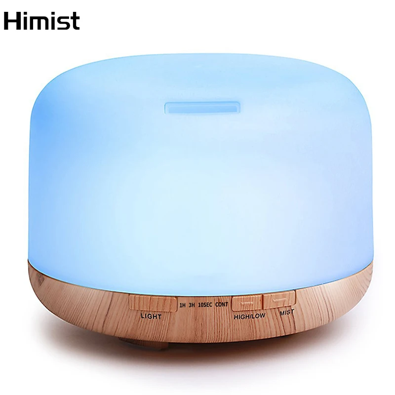 Ultrasonic Air Humidifier Essential Oil Diffuser 500ml Wood Grain 7 Color Changing LED Light for Home Electric Aroma Diffuser
Ultrasonic Air Humidifier Essential Oil Diffuser 500ml Wood Grain 7 Color Changing LED Light for Home Electric Aroma Diffuser