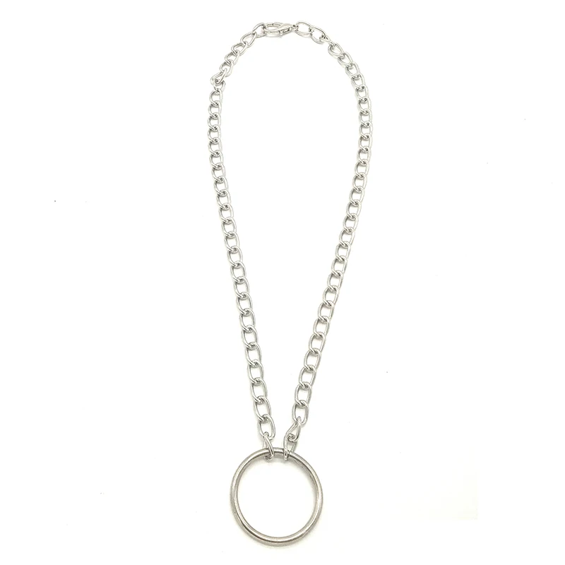 Колье с крутой цепочкой серебряного цвета Collana колье ручной работы ошейник в