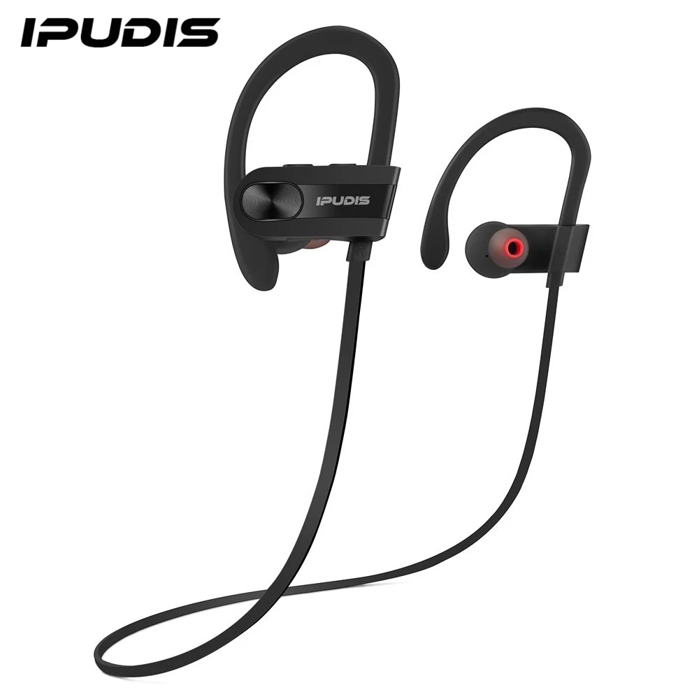IPUDIS спортивные Bluetooth наушники IPX7 водонепроницаемые с крючком Беспроводные