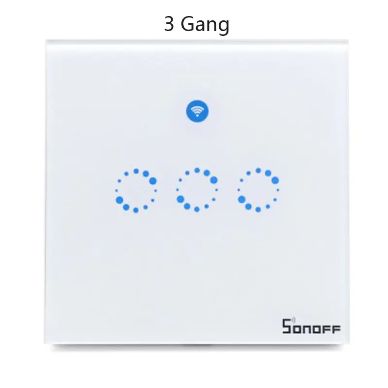 Sonoff T1 Wi-Fi выключатель света 1 2 3 Gang Беспроводной Smart Home RF/APP/Touch Управление настенный