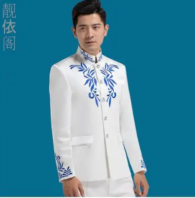 Singer stage national clothing for men suit set with pants embroidery mens wedding suits stand collar groom formal dress black
Singer stage national clothing for men suit set with pants embroidery mens wedding suits stand collar groom formal dress black