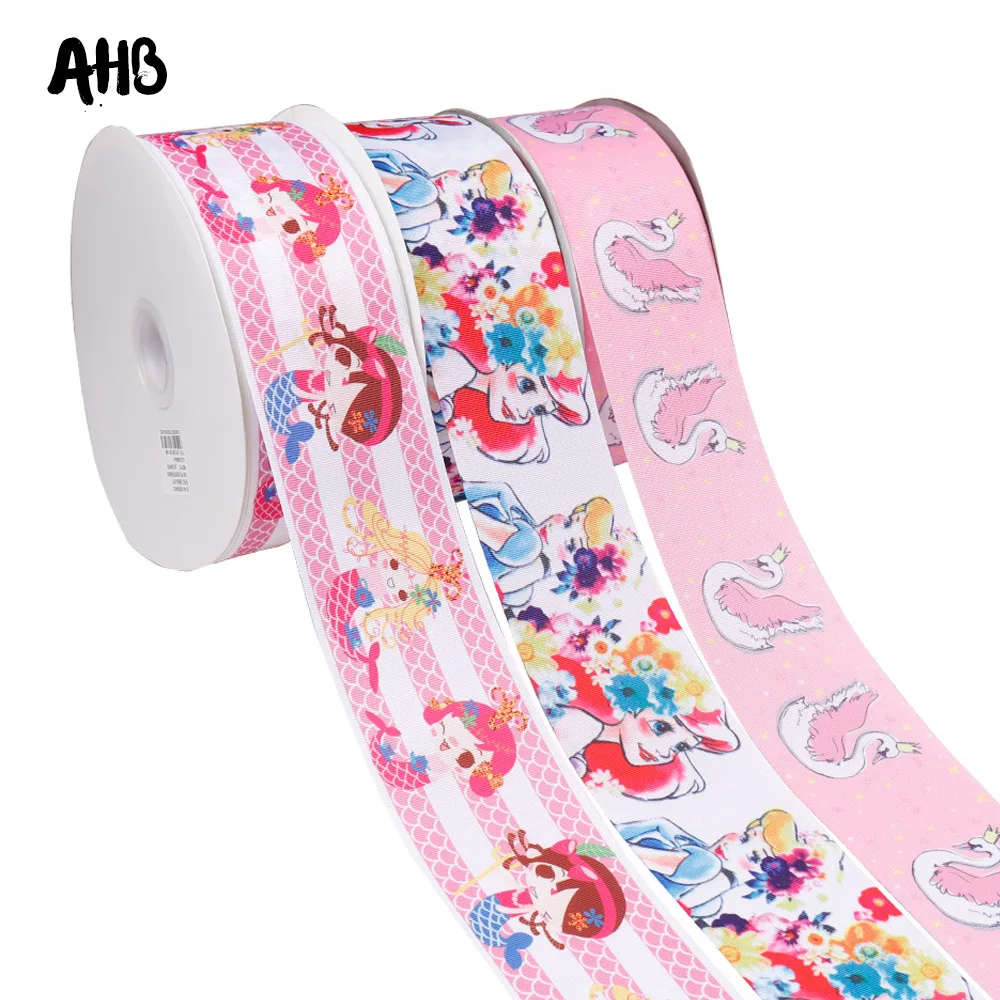 AHB 2Y/lot Printed Grosgrain Ribbon 75mm Princess Swan Printed Tape DIY Wedding Party Decor Ribbons Handmade Sewing Materials
AHB 2Y/lot Printed Grosgrain Ribbon 75mm Princess Swan Printed Tape DIY Wedding Party Decor Ribbons Handmade Sewing Materials