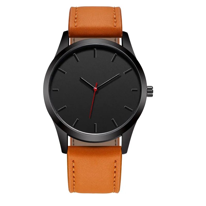 Ремень 2018 моды большой циферблат кварцевые часы военного стиля мужские часы кожаный спортивные часы высокого качества наручные часы мужские T4.