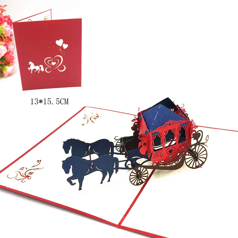 3D Pop Up Paper Laser Cut Greeting Cards Creative Handmade Kirigami Wedding lnvitations Love Carriage Postcards Wishes Gifts
3D Pop Up Paper Laser Cut Greeting Cards Creative Handmade Kirigami Wedding lnvitations Love Carriage Postcards Wishes Gifts