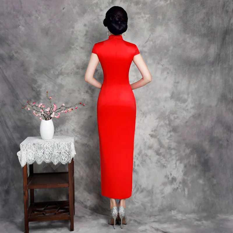 2019 Long Cheongsam Fashion Chinese style Short Sleeve Dress Womens Rayon Qipao Slim Party Dresses Summer Lady Vestido S-4XL
2019 Long Cheongsam Fashion Chinese style Short Sleeve Dress Womens Rayon Qipao Slim Party Dresses Summer Lady Vestido S-4XL