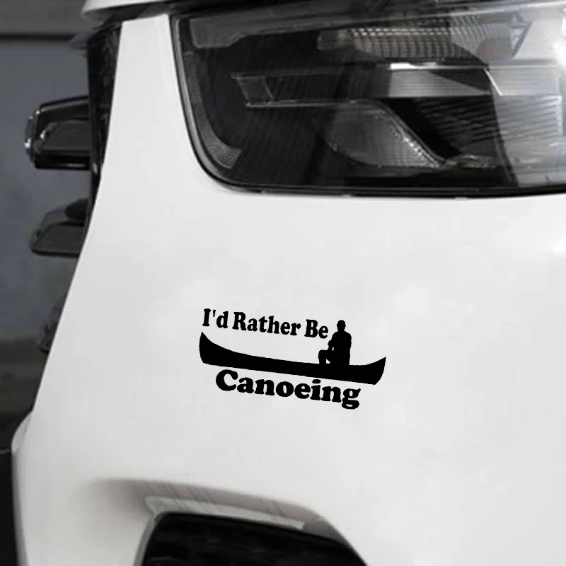 QYPF 16.5*7.8CM Interesting I'd Rather Be Canoeing Graphic Decor Car Sticker Vinyl Silhouette Sport C16-1181
QYPF 16.5*7.8CM Interesting I'd Rather Be Canoeing Graphic Decor Car Sticker Vinyl Silhouette Sport C16-1181