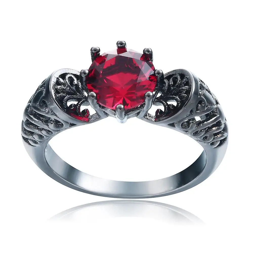 Newest Fashion High Quality Hollow Created Red Cz Rings Metal Black or Shinny Silver Plated Rings For Women Home Party Jewelry
Newest Fashion High Quality Hollow Created Red Cz Rings Metal Black or Shinny Silver Plated Rings For Women Home Party Jewelry