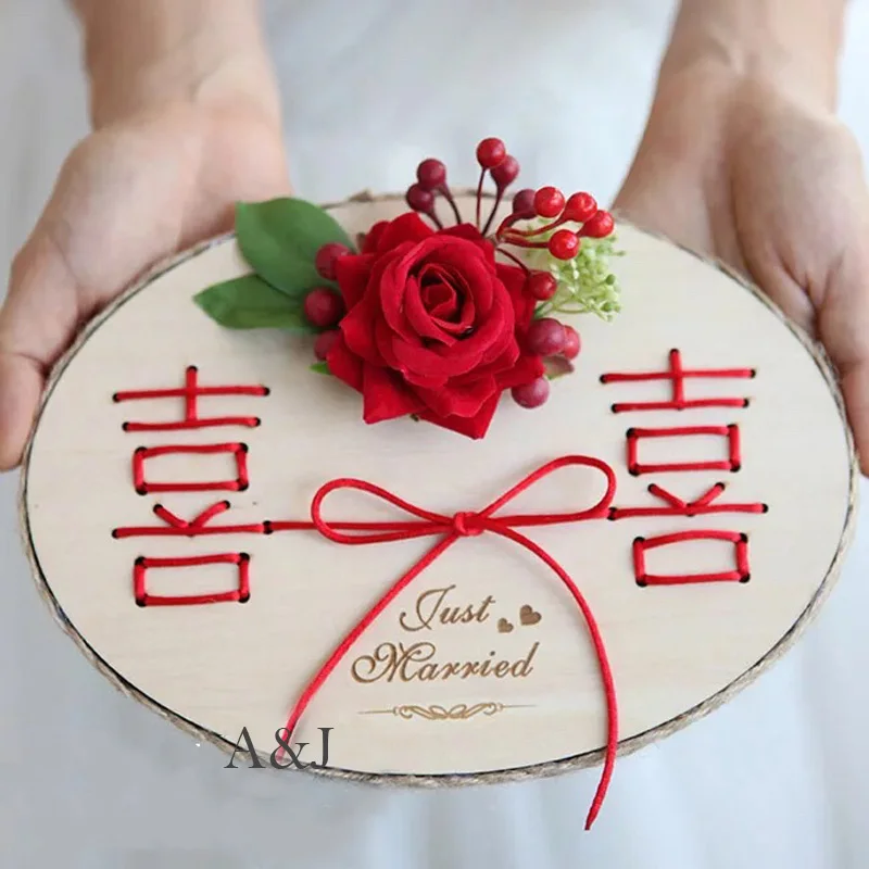 1pcs lot personalized wood ring bearer holder anniversary engagement photo prop wedding marriage day custom ring pillow
1pcs lot personalized wood ring bearer holder anniversary engagement photo prop wedding marriage day custom ring pillow