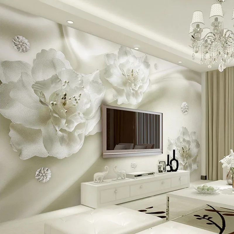 Custom Self Adhesive Mural Wallpaper Solid Color Silk Flowers Creative Living Room TV Background Wall Decoration Wall Painting
Custom Self Adhesive Mural Wallpaper Solid Color Silk Flowers Creative Living Room TV Background Wall Decoration Wall Painting