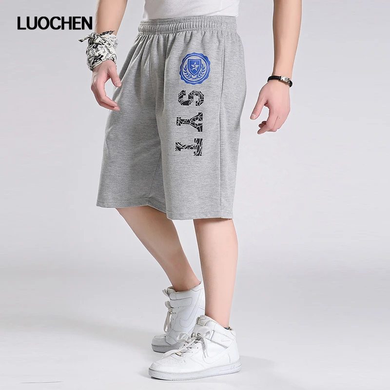 The latest new solid color printing letters casual pants men's simple version shorts tie waist clothing QC-A652-657-A225 | Мужская