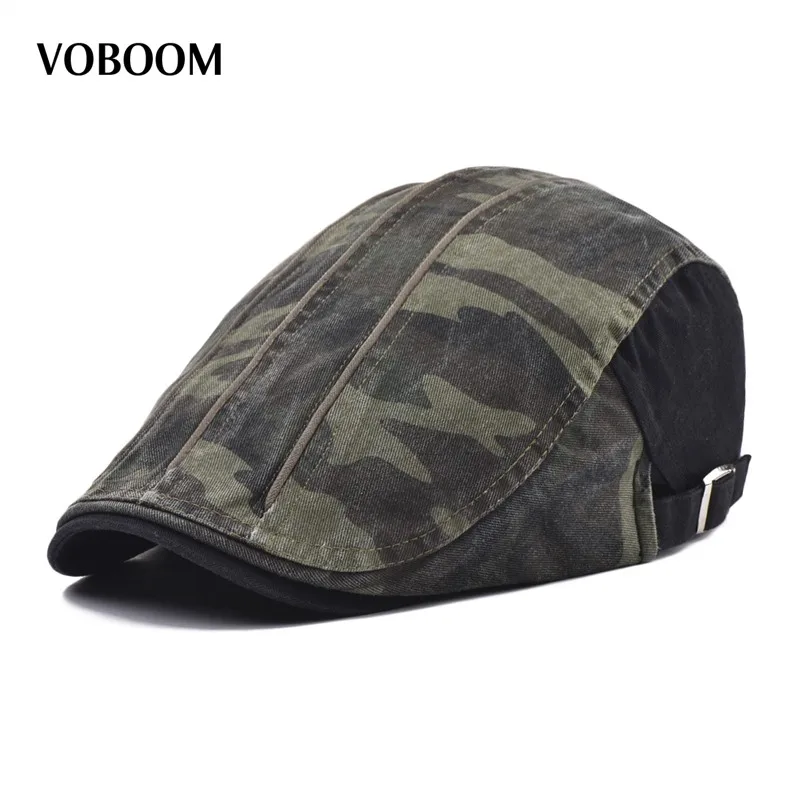 Мужской Хлопковый берет VOBOOM камуфляжная плоская кепка женская шапка колесо