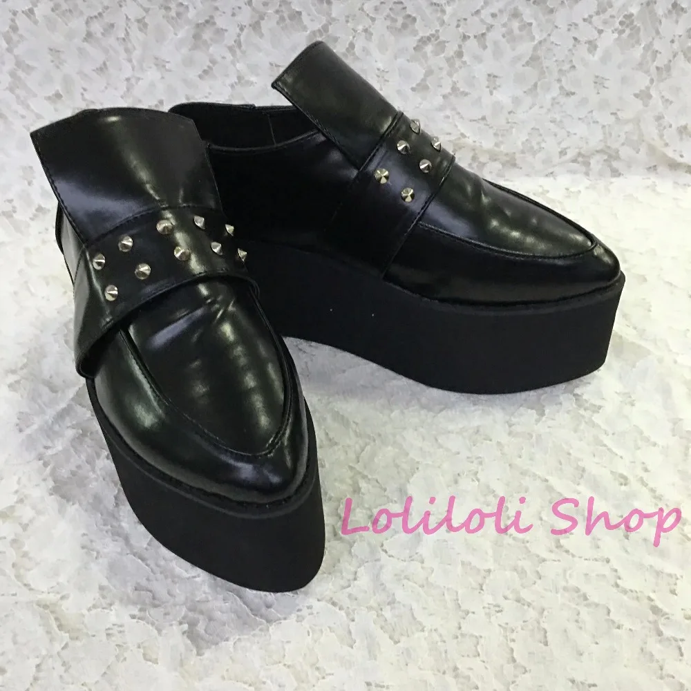 Princess sweet gothic lolita shoes Lolilloliyoyo antaina Japanese design custom black pointed toe flat shoes with rivets 1399n
Princess sweet gothic lolita shoes Lolilloliyoyo antaina Japanese design custom black pointed toe flat shoes with rivets 1399n