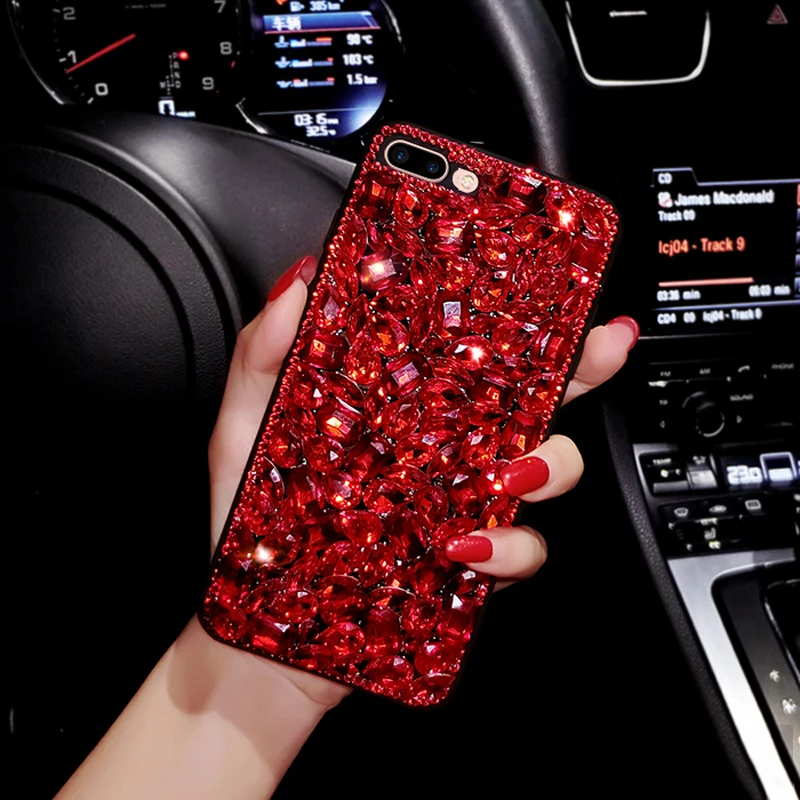 3D Bling женщина ручной работы со стразами Алмазный Обложка телефона чехол для samsung