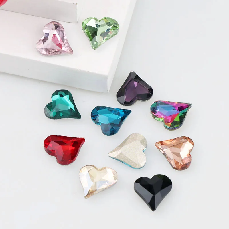 5Pcs 12x13mm Crooked Love Heart Pointed Back Crystal Fancy Stone Glass Stones For DIY Wedding Dress Jewelry Stones Beads
5Pcs 12x13mm Crooked Love Heart Pointed Back Crystal Fancy Stone Glass Stones For DIY Wedding Dress Jewelry Stones Beads