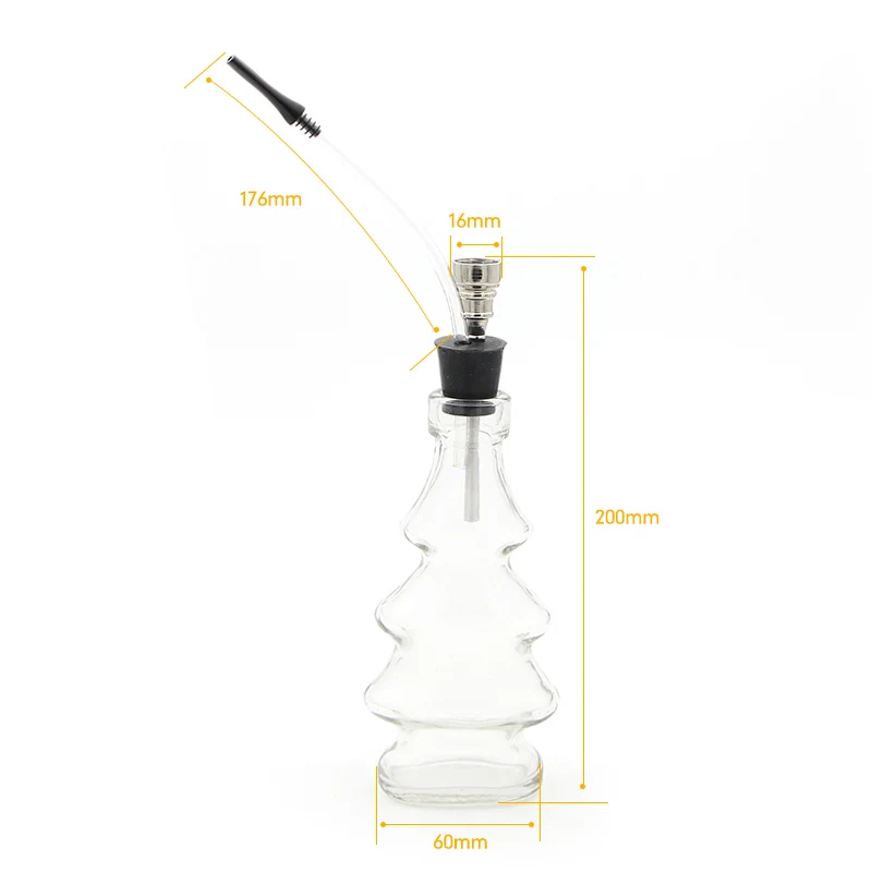 New glass material medium water pipe, creative Christmas tree shape 200mm high tobacco water pipe
New glass material medium water pipe, creative Christmas tree shape 200mm high tobacco water pipe