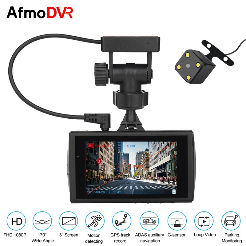 AfmoDVR камера для машины видеорегистратор Регистраторы Камера HD Dashcam автомобилей
