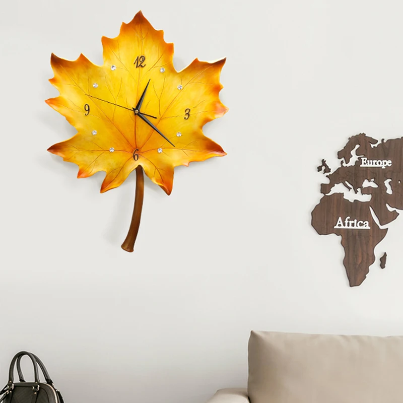 Creative Fashion Wall Clock Silent Nordic Maple Leaves Clock Represents Simple Atmospheric Wacth For Living Room
Creative Fashion Wall Clock Silent Nordic Maple Leaves Clock Represents Simple Atmospheric Wacth For Living Room