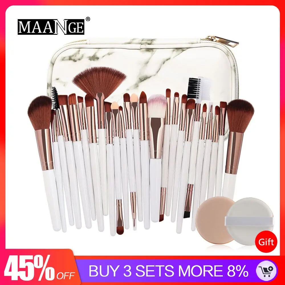 MAANGE 25Pcs Makeup Brushes Set&Cosmetics Bag Foundation Power Eyeshadow eyebrow Lip Fan brush Face Make Up Brush Kit Maquiagem
MAANGE 25Pcs Makeup Brushes Set&Cosmetics Bag Foundation Power Eyeshadow eyebrow Lip Fan brush Face Make Up Brush Kit Maquiagem