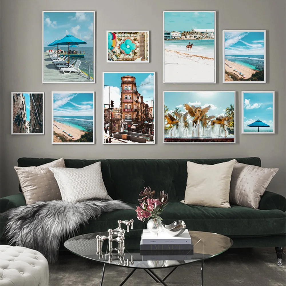 Apartment Building Blue Sky Sea Beach Tree Nordic Poster and Prints Wall Art Canvas Painting Wall Pictures for Living Room Decor
Apartment Building Blue Sky Sea Beach Tree Nordic Poster and Prints Wall Art Canvas Painting Wall Pictures for Living Room Decor