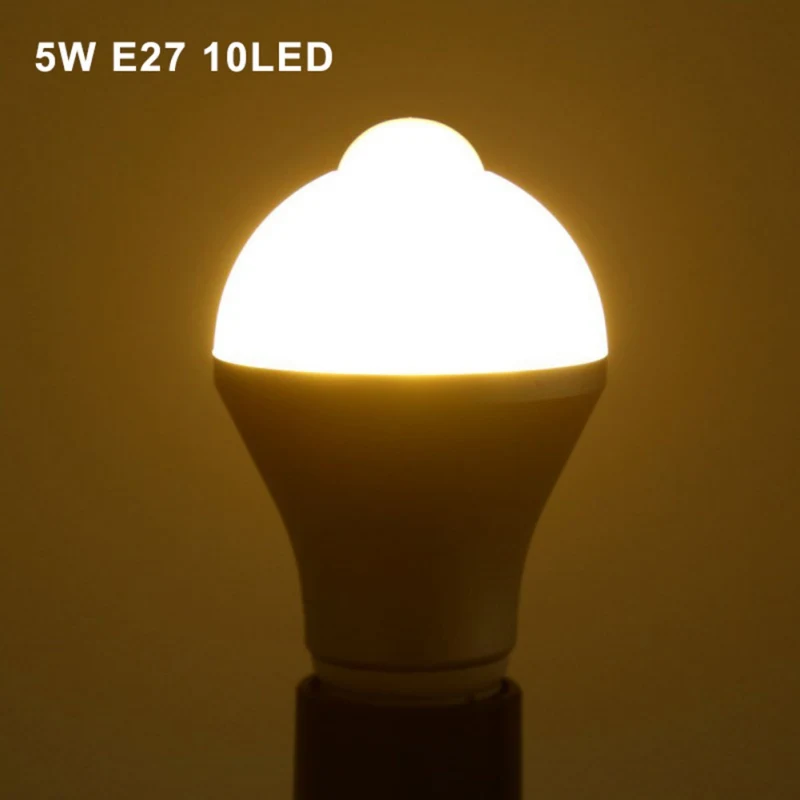 LED Infrared Intelligent Body Sensor Light Bulb Energy Saving Home Bedroom Light Warm White and Nature White 19W 7W 5W E27
LED Infrared Intelligent Body Sensor Light Bulb Energy Saving Home Bedroom Light Warm White and Nature White 19W 7W 5W E27