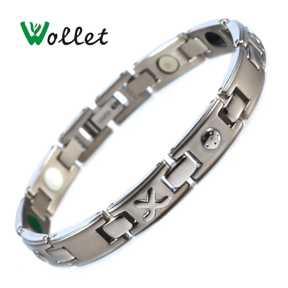 Wollet Jewelry 5 in 1 Magnetic Pure Titanium Bracelet Bangle for Women Silver Color Health Care Healing Energy Magnet Germanium
Wollet Jewelry 5 in 1 Magnetic Pure Titanium Bracelet Bangle for Women Silver Color Health Care Healing Energy Magnet Germanium
