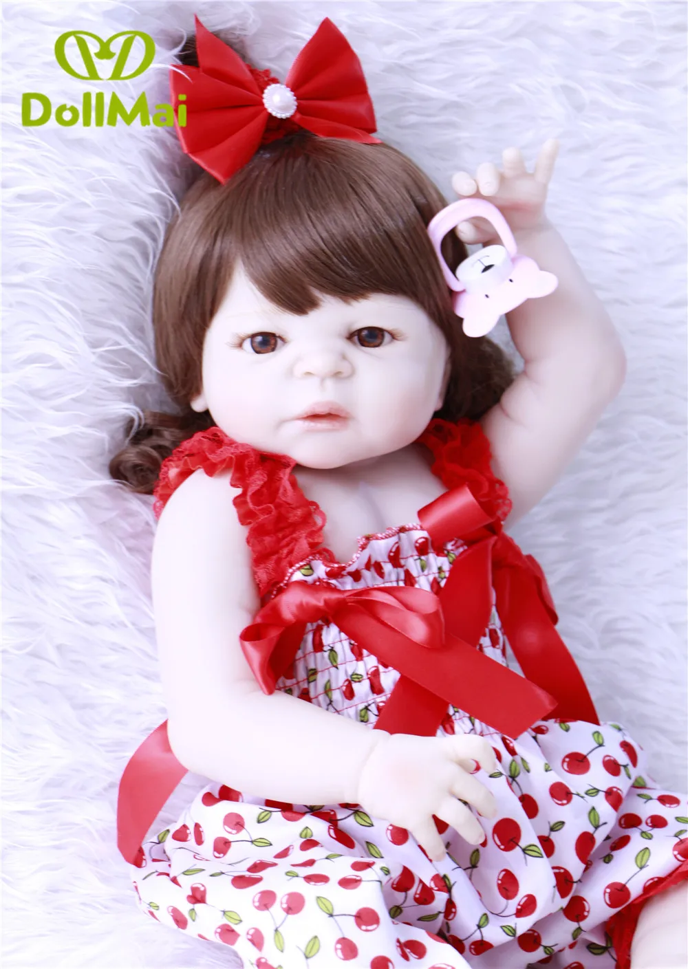 DollMai Bebe живой Reborn menina boneca 57 см Реалистичная кукла Reborn для маленьких девочек, полностью виниловый силикон с соской, подарок для детей
DollMai Bebe живой Reborn menina boneca 57 см Реалистичная кукла Reborn для маленьких девочек, полностью виниловый силикон с соской, подарок для детей