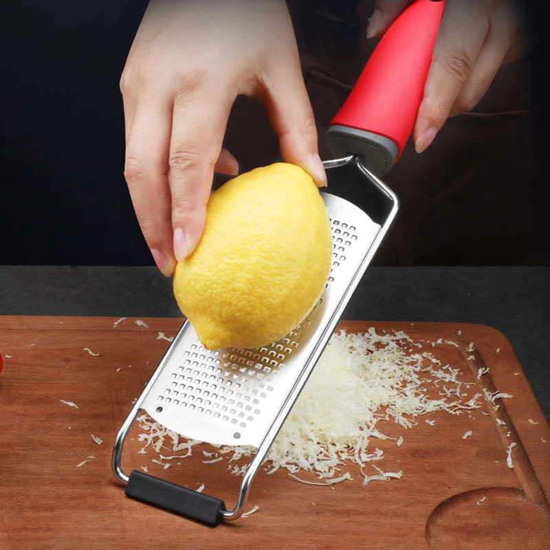 Stainless Steel Cheese Grater Lemon Zester Wide Blade Fruit Vegetable Grater Shredder Kitchen Cheese Tools Cooking Accessories
Stainless Steel Cheese Grater Lemon Zester Wide Blade Fruit Vegetable Grater Shredder Kitchen Cheese Tools Cooking Accessories