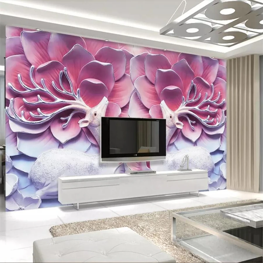wellyu Custom wallpaper 3d photo murals sika deer floral 5d embossed living room bedroom background wall painting 8d wallpaper
wellyu Custom wallpaper 3d photo murals sika deer floral 5d embossed living room bedroom background wall painting 8d wallpaper