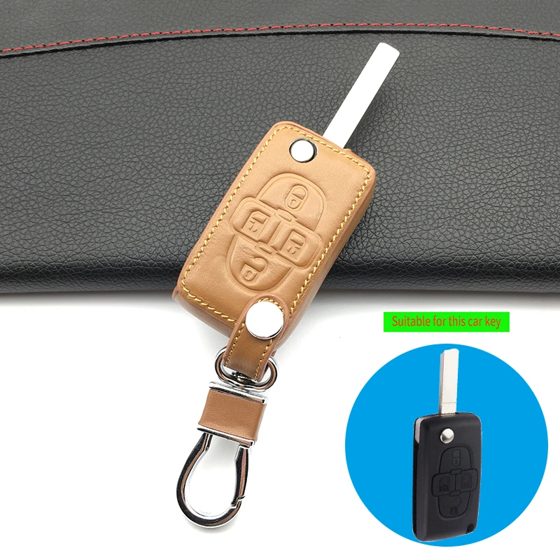 Hot Sale Genuine Leather Car Key Fob Cover Skin Case For Peugeot 1007 807 Cocolockey 4 Buttons Remote High Quality Protect Shell
Hot Sale Genuine Leather Car Key Fob Cover Skin Case For Peugeot 1007 807 Cocolockey 4 Buttons Remote High Quality Protect Shell