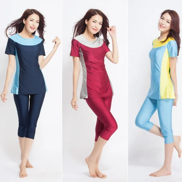 Swimming Suit For Women Hijab Clothing Top and Bottom Two Piece Muslim Set Islamic Clothing Dubai Arabic Swimwear Swimsuit
Swimming Suit For Women Hijab Clothing Top and Bottom Two Piece Muslim Set Islamic Clothing Dubai Arabic Swimwear Swimsuit
