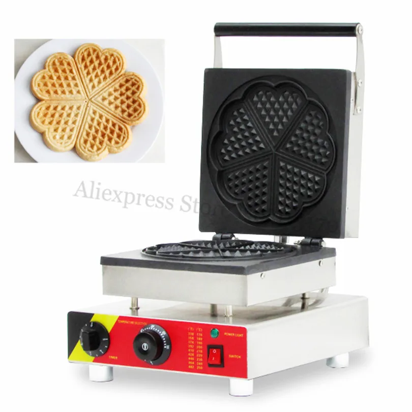 Heart-shape Waffle Machine Stainless Steel Waffle Maker with 5pcs Heart Shape Waffle Moulds Non-stick 110V 220V
Heart-shape Waffle Machine Stainless Steel Waffle Maker with 5pcs Heart Shape Waffle Moulds Non-stick 110V 220V