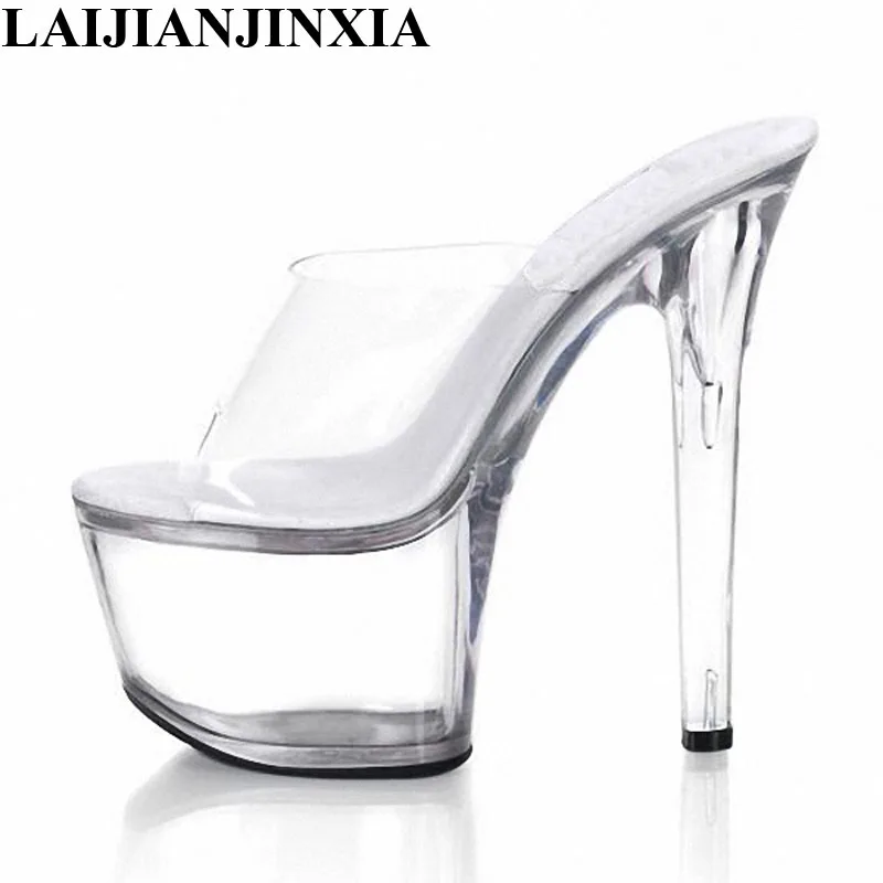 Women Slippers High Heels pole dancing sexy Shoes Transparent Slip-On Dance high heel 17cm Platform Pointed Stiletto party shoes
Women Slippers High Heels pole dancing sexy Shoes Transparent Slip-On Dance high heel 17cm Platform Pointed Stiletto party shoes