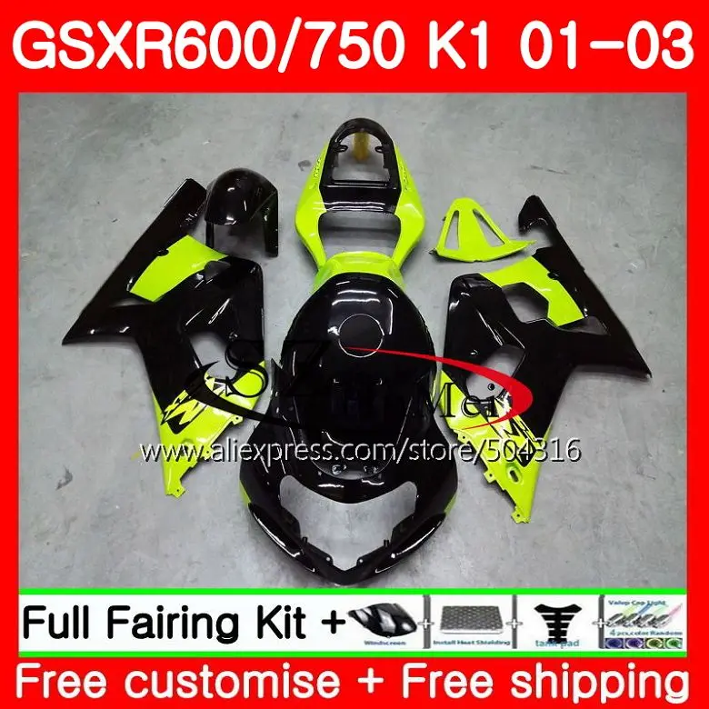 Body For SUZUKI GSX-R600 GSXR 600 GSXR 750 01 03 GSX-R750 29SH11 K1 GSXR750 01 02 03 GSXR600 2001 2002 2003 Fairing Yellow black
Body For SUZUKI GSX-R600 GSXR 600 GSXR 750 01 03 GSX-R750 29SH11 K1 GSXR750 01 02 03 GSXR600 2001 2002 2003 Fairing Yellow black