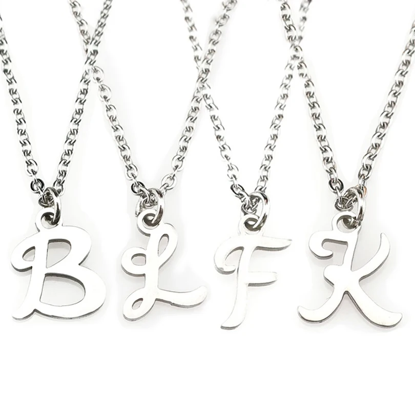 Letter Design Capital Initial Necklace Women Men Jewelry Silver Color Stainless Steel Alphabet Letter Necklace Jewelry
Letter Design Capital Initial Necklace Women Men Jewelry Silver Color Stainless Steel Alphabet Letter Necklace Jewelry
