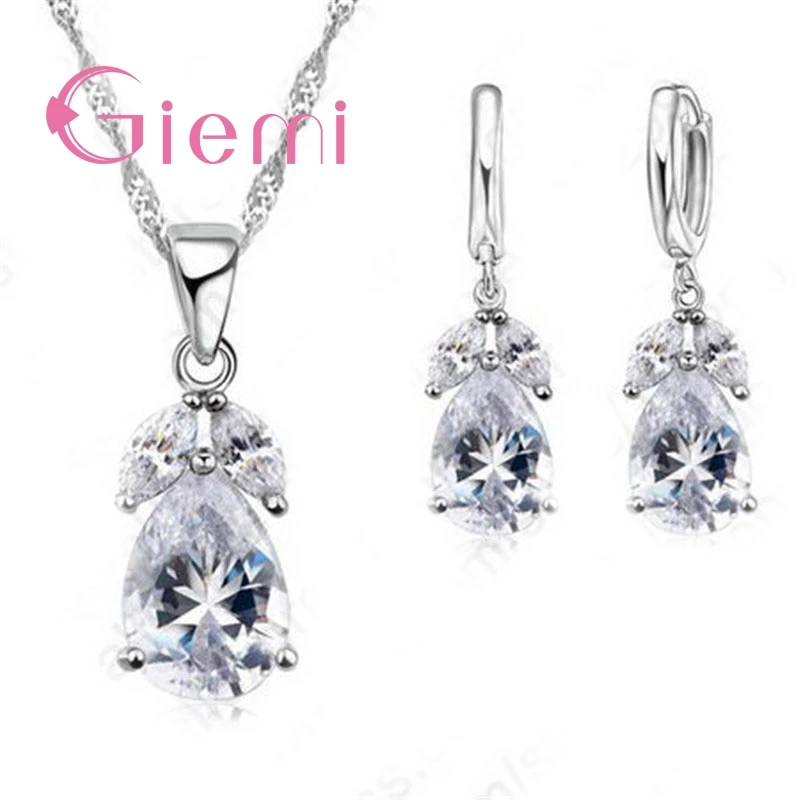Free Shipping Wholesale Drop Shape Stone Crystal Necklace Earring Anniversary Jewelry Set 925 Sterling Silver
Free Shipping Wholesale Drop Shape Stone Crystal Necklace Earring Anniversary Jewelry Set 925 Sterling Silver
