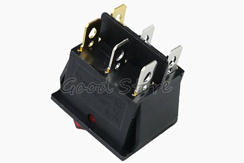 1PCS KCD8 6PIN 16A 250V 20A 125V Double Light Switch Rocker Waterproof ON-OFF KCD6 Boat Power on - 1 шт. KCD8 6PIN 16A 250V 20A 125V двойной переключатель с подсветкой катушкой, водонепроницаемый, включение-выключение KCD6, питание для лодки.