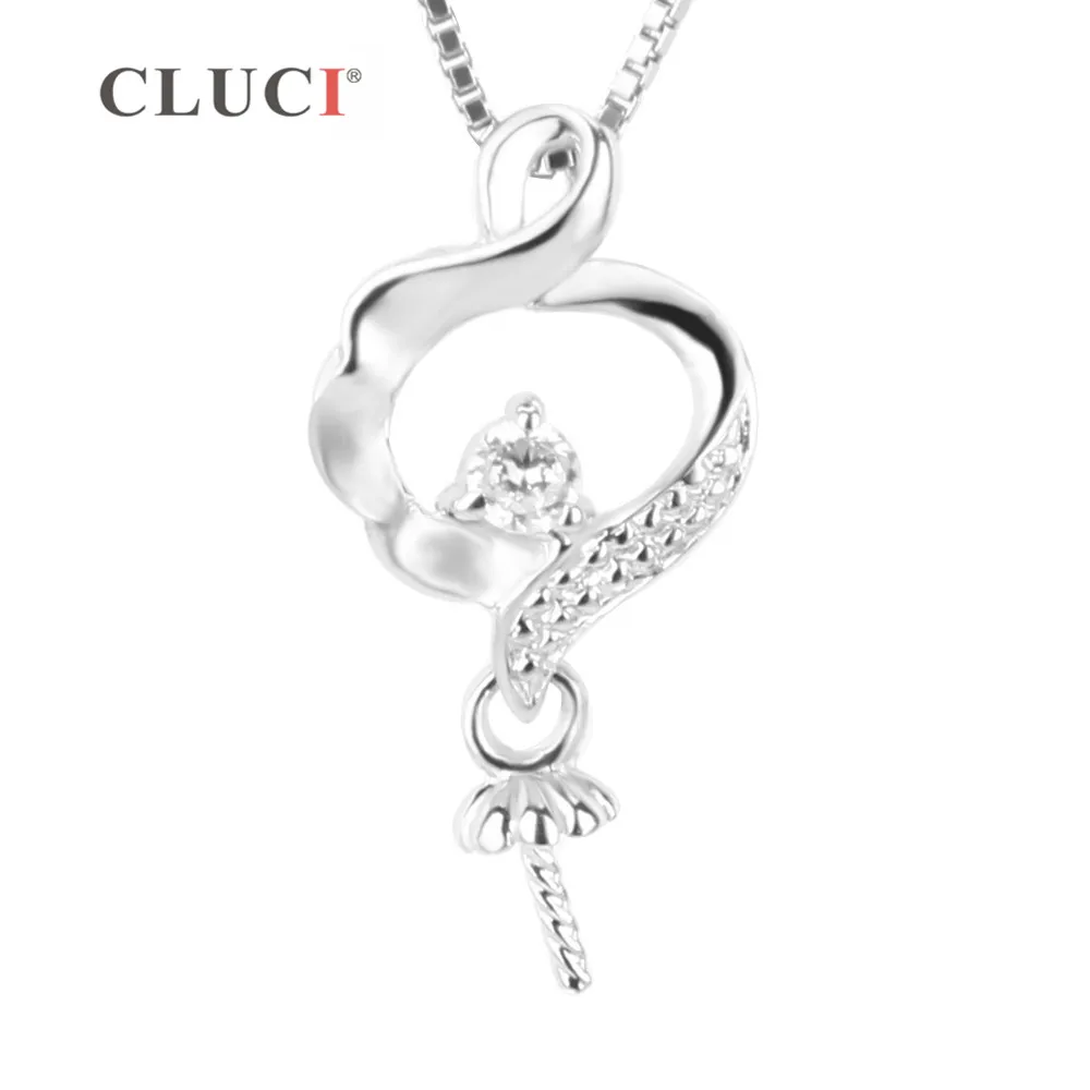 CLUCI 100% Real 925 Sterling Silver Zircon Necklace Pendant Setting for Women Jewelry Gifts SP124SB
CLUCI 100% Real 925 Sterling Silver Zircon Necklace Pendant Setting for Women Jewelry Gifts SP124SB