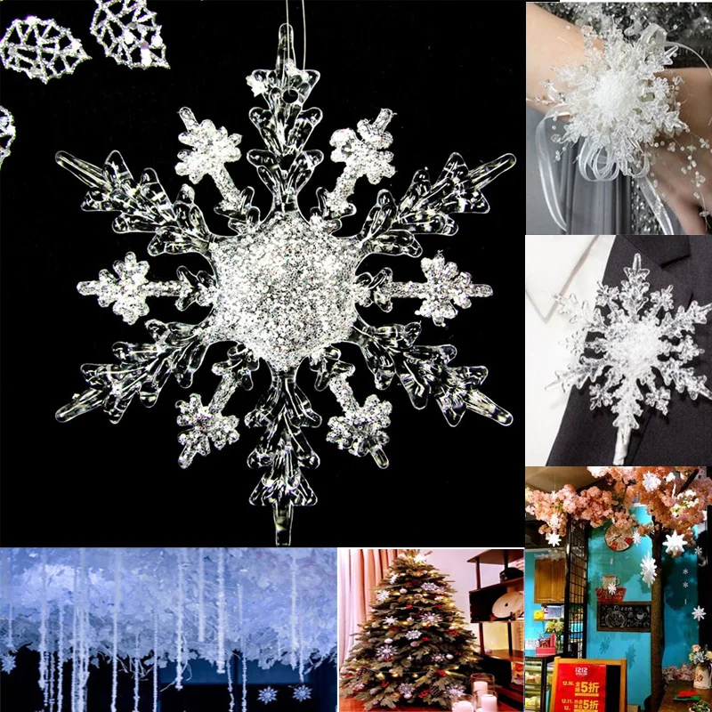 10pcs 11cm Christmas Snowflake Hanging Pendant Artificial Acrylic Snowflake Christmas Tree Ornaments Home Party Decorations
10pcs 11cm Christmas Snowflake Hanging Pendant Artificial Acrylic Snowflake Christmas Tree Ornaments Home Party Decorations