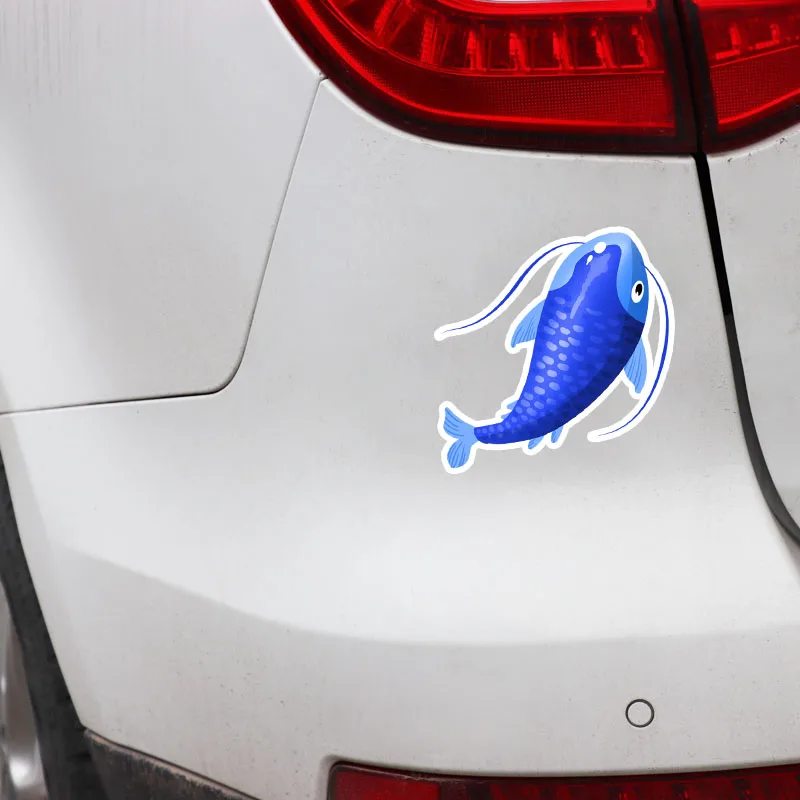 YJZT 12.8CM*13.6CM Fashion Reflective Blue Koi PVC Car Sticker Waterproof Decals 5-0125
YJZT 12.8CM*13.6CM Fashion Reflective Blue Koi PVC Car Sticker Waterproof Decals 5-0125