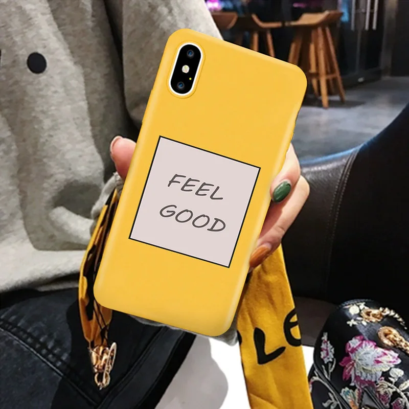 GYKZ забавные надписи Feel Good чехол для телефона iPhone XR XS MAX X 7 8 6 6s Plus Мягкая